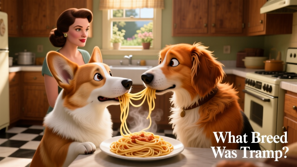 Lady and the Tramp eating spaguetti