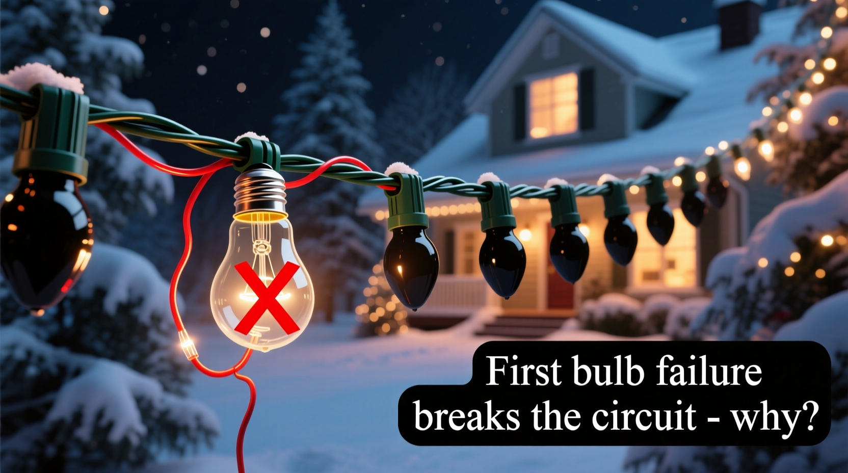 why does the first bulb in a series affect the entire christmas light strand