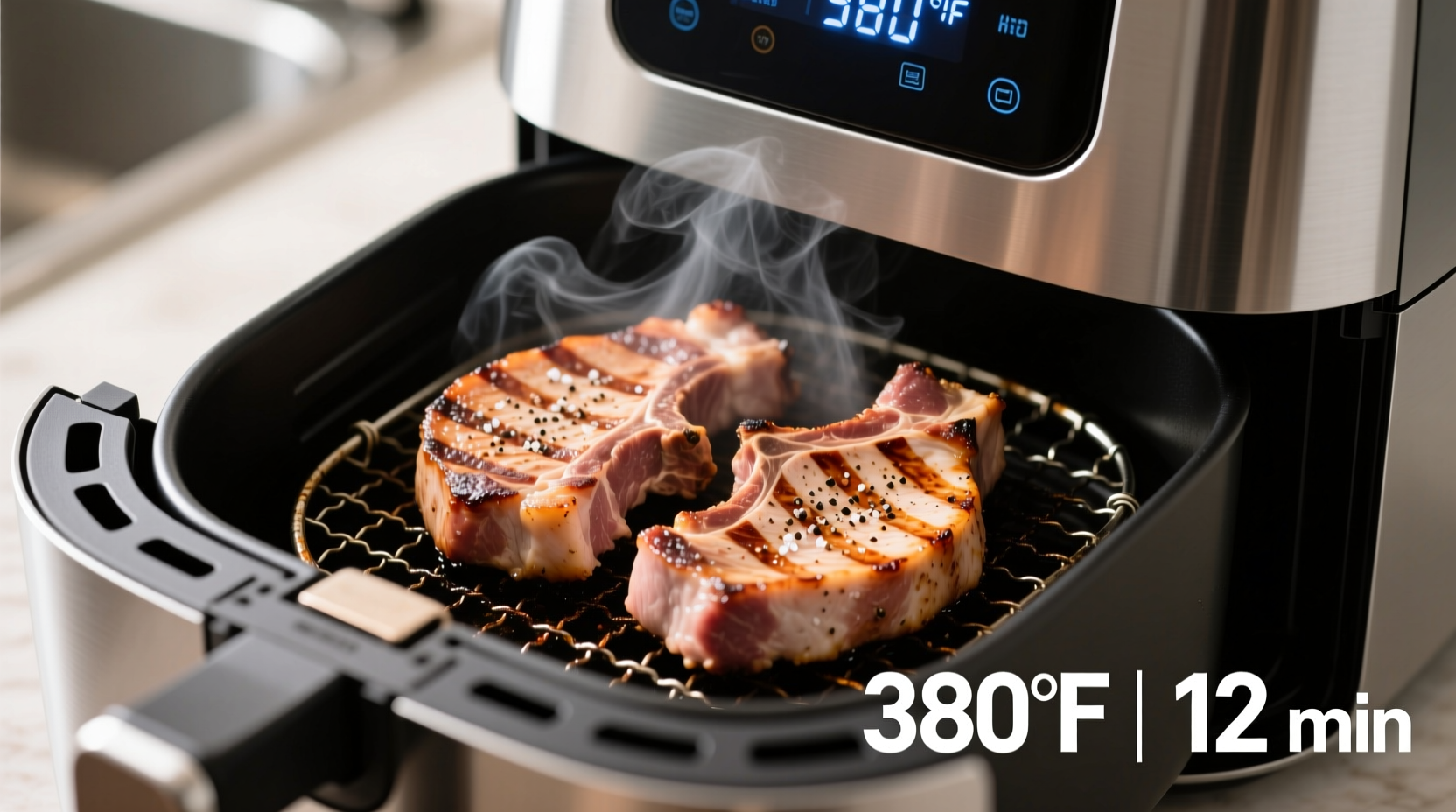 how long do you cook pork chops in air fryer