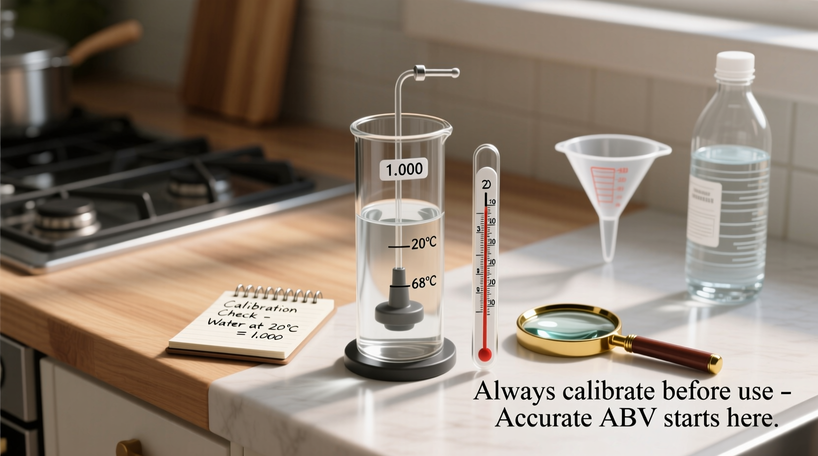 how to calibrate your home hydrometer for accurate ABV readings on homemade mead