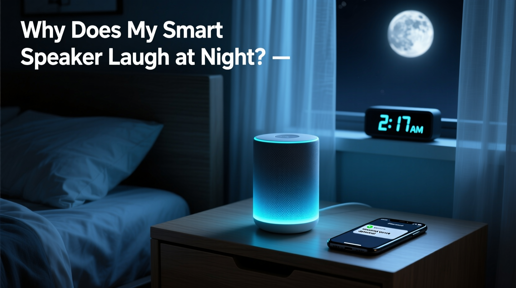 why does my smart speaker randomly laugh at night causes and fixes