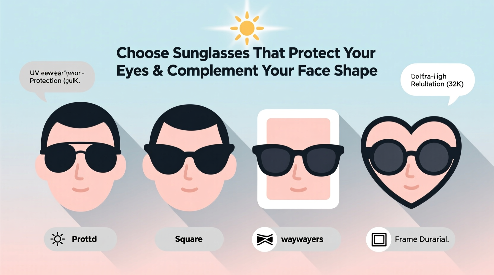 how to choose sunglasses that protect your eyes while matching your face shape
