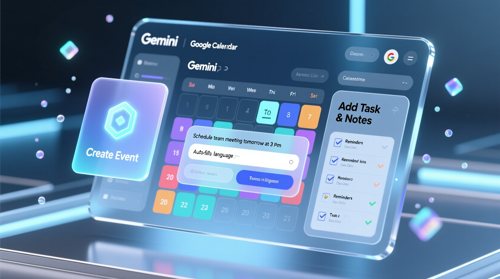 gemini can now create google calendar events notes and tasks
