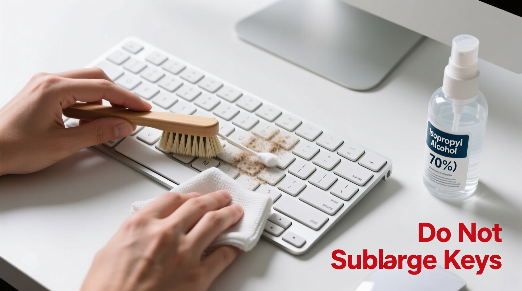 how to clean a computer keyboard without removing the keys safely