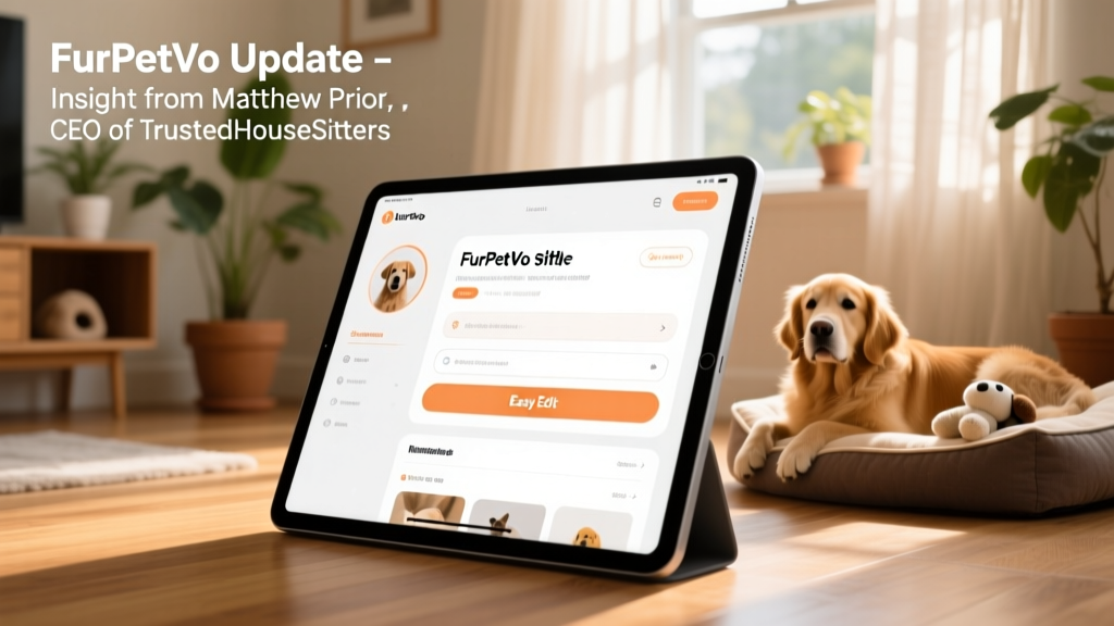 Screenshot of the updated FurPetVo sitter profile page, highlighting clean layout and easy-edit features