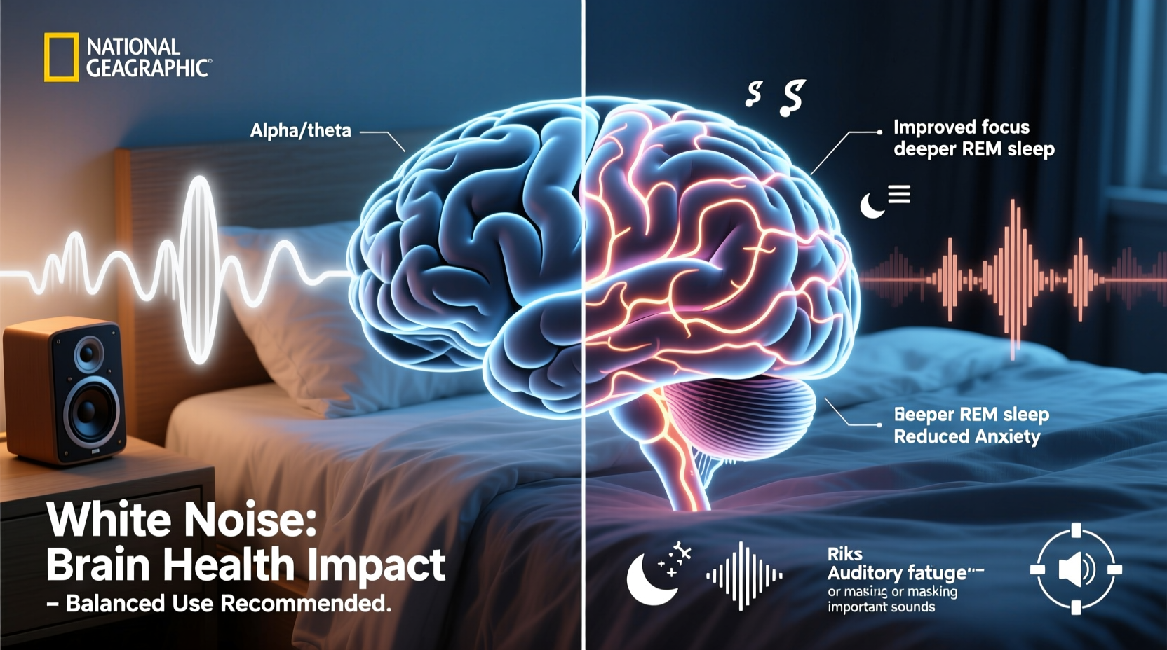 is sleeping with white noise helpful or harmful for brain function