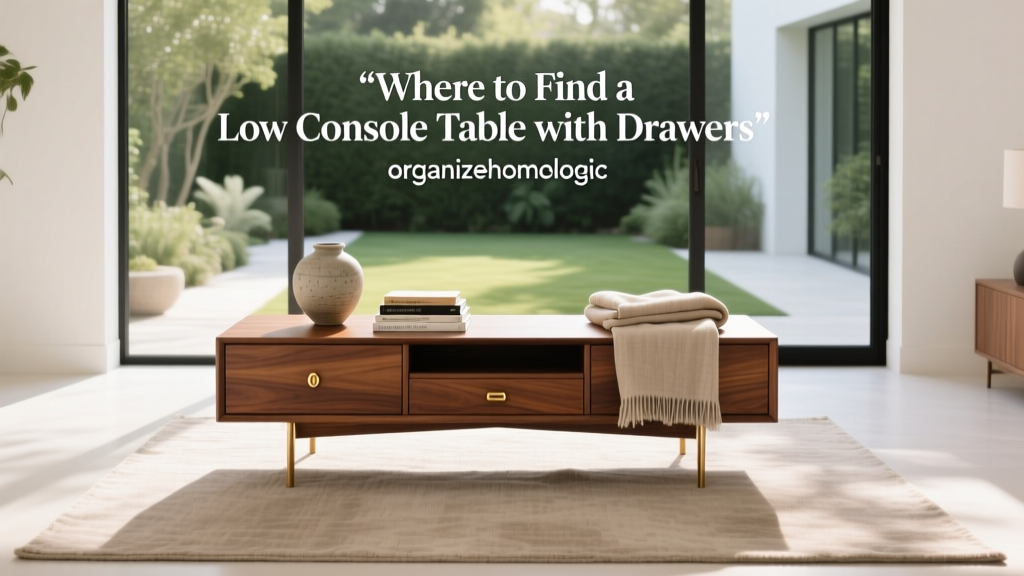 Where to Find a Low Console Table with Drawers