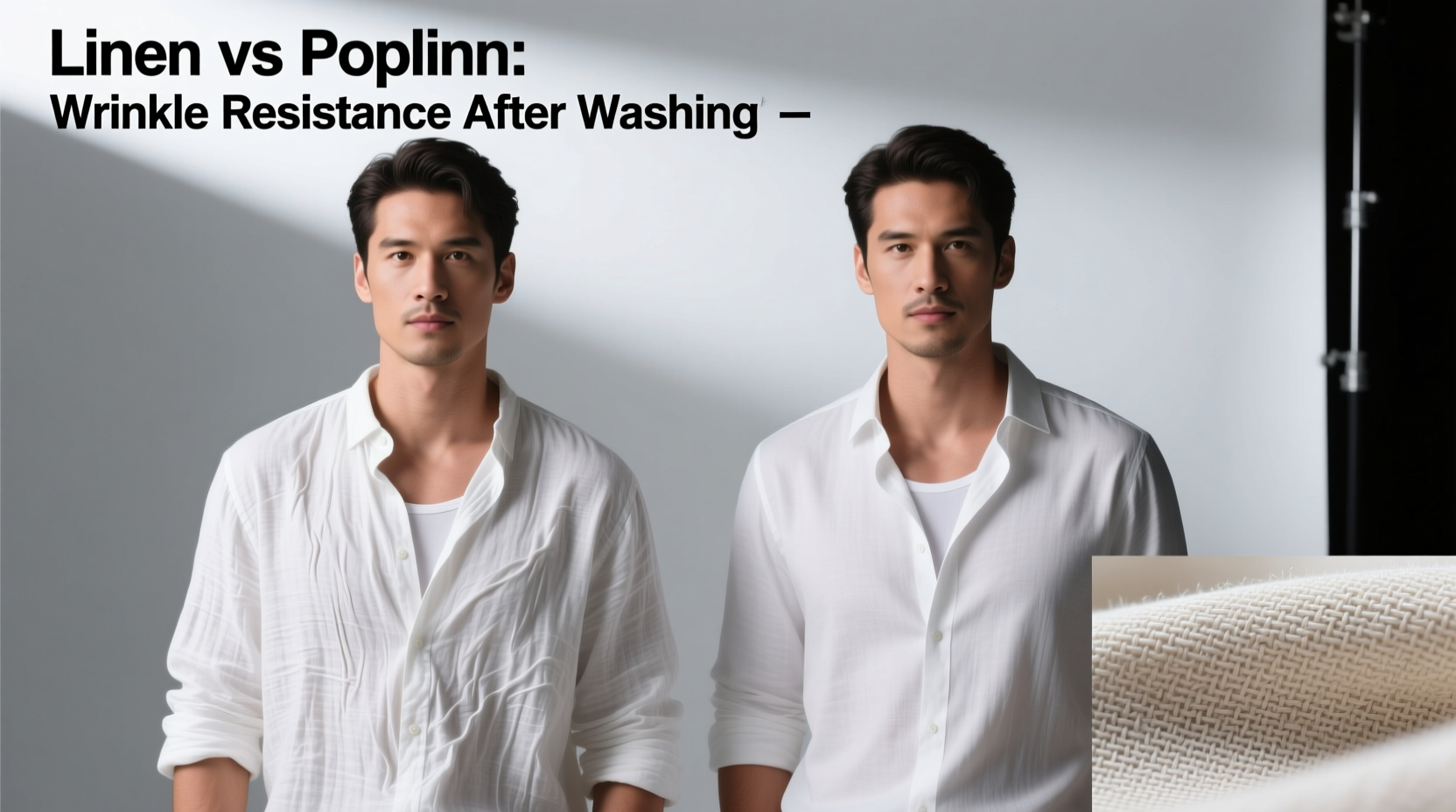 linen button downs vs poplin shirts which wrinkles less after washing