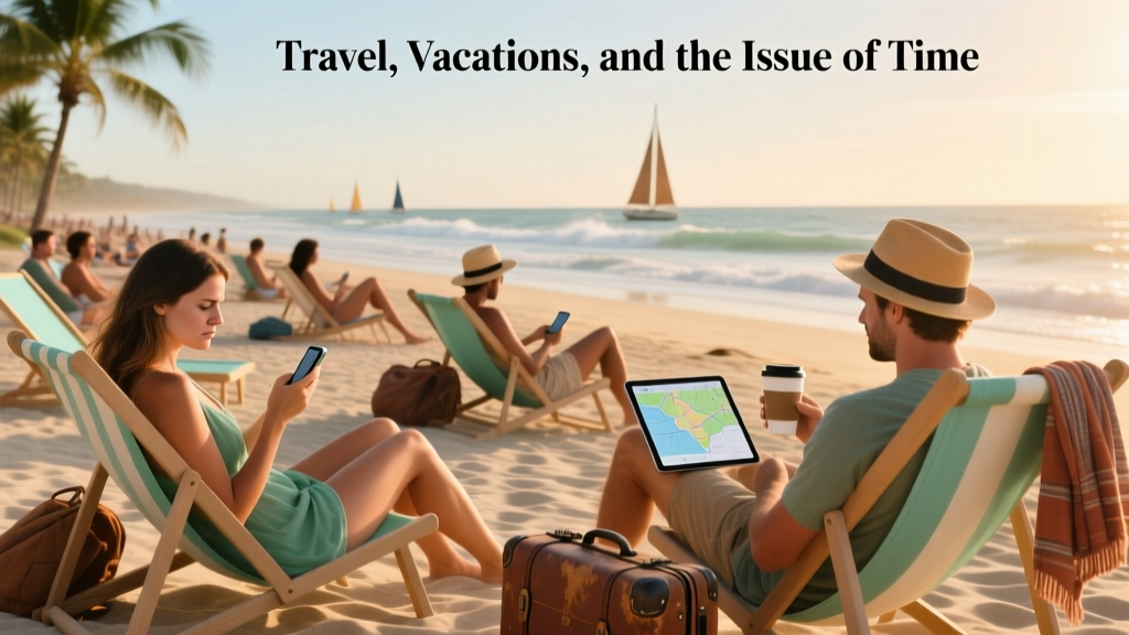 people lounging in beach chairs on a crowded beach