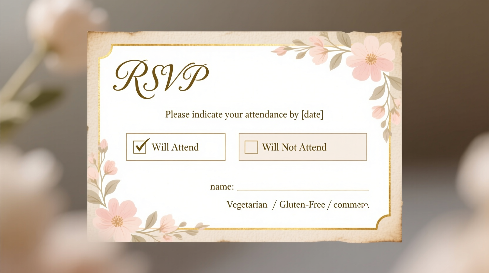 how to fill out rsvp wedding