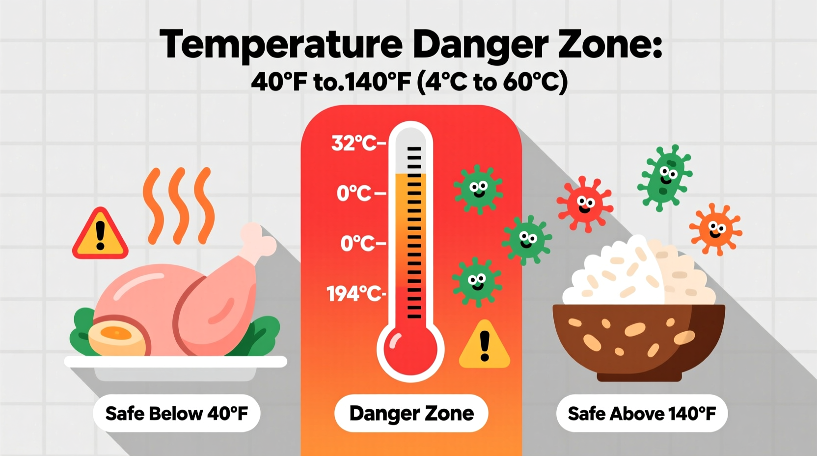 what is a temperature danger zone for food