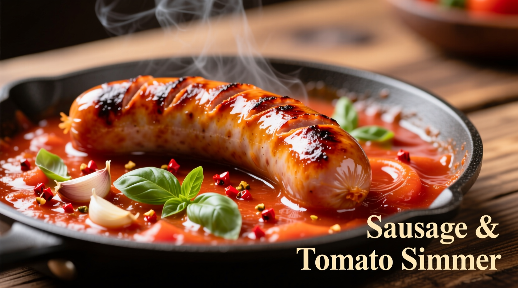 Sausage browning in tomato sauce base