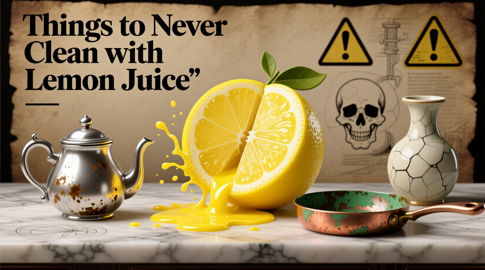 things to never clean with lemon juice
