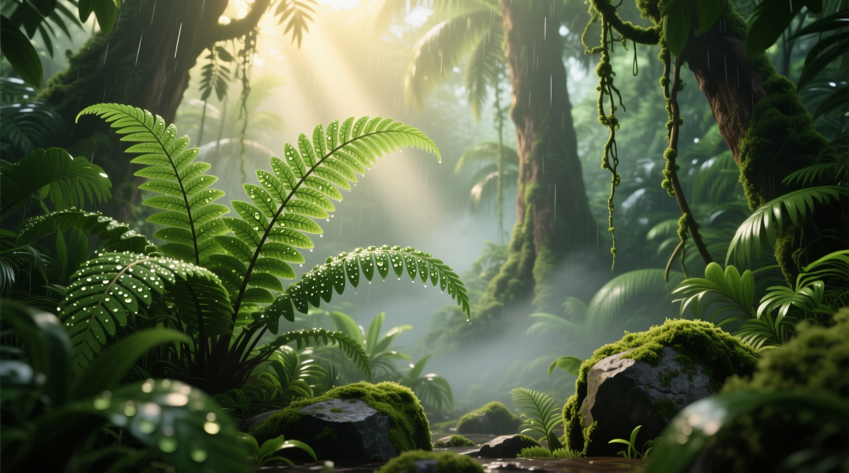 tropical fern plants