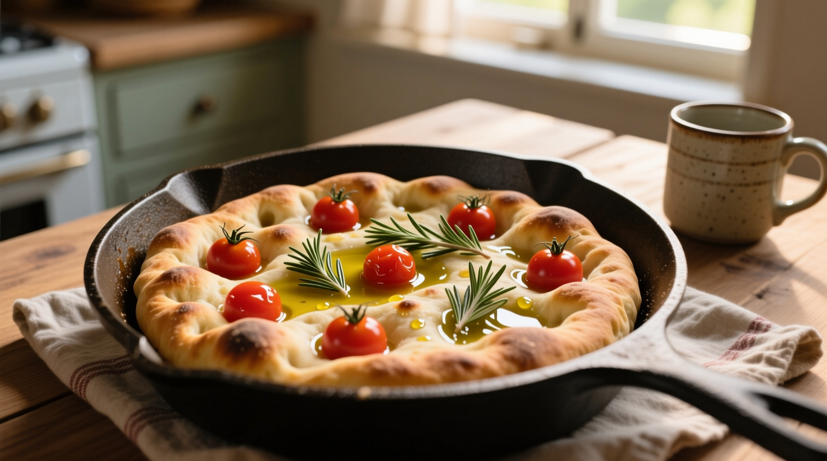 no knead tomato focaccia