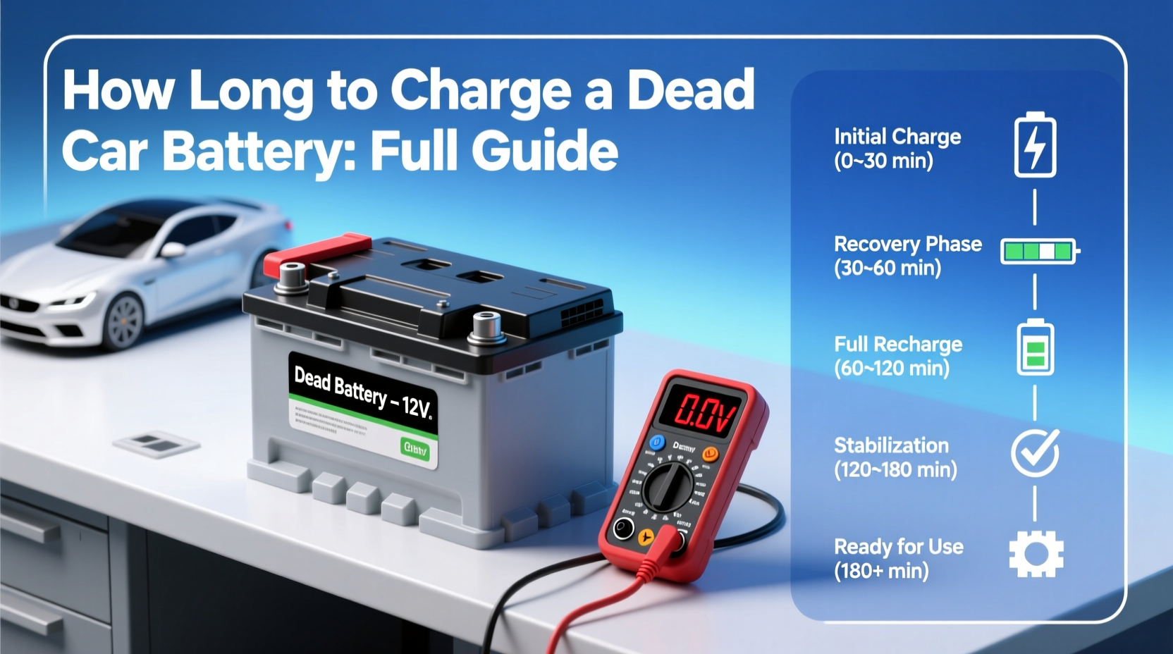 how long does it take to charge dead car battery