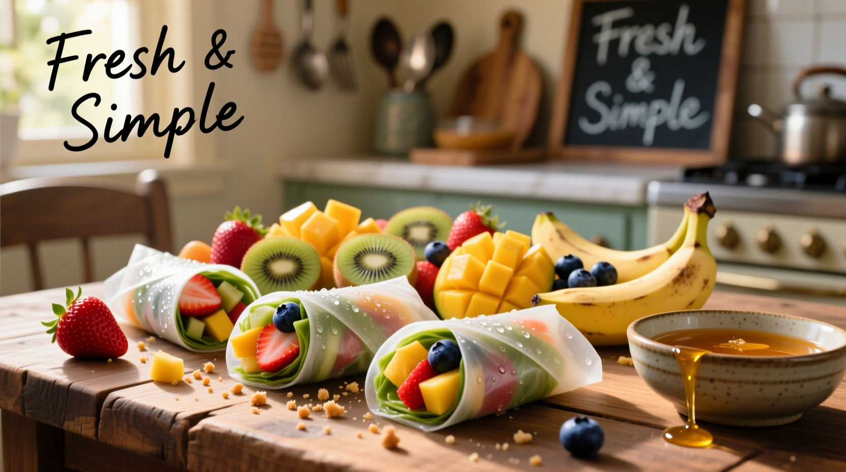 fruit wraps make breakfast