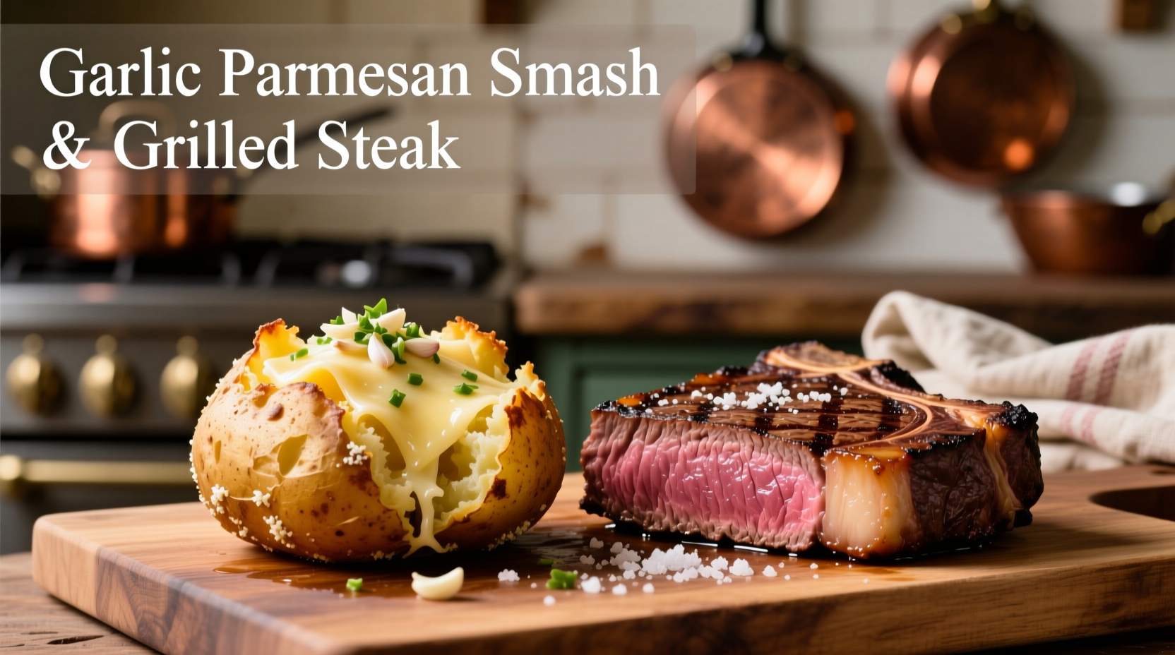 garlic parmesan smashed potatoes  crispy edges  creamy centers