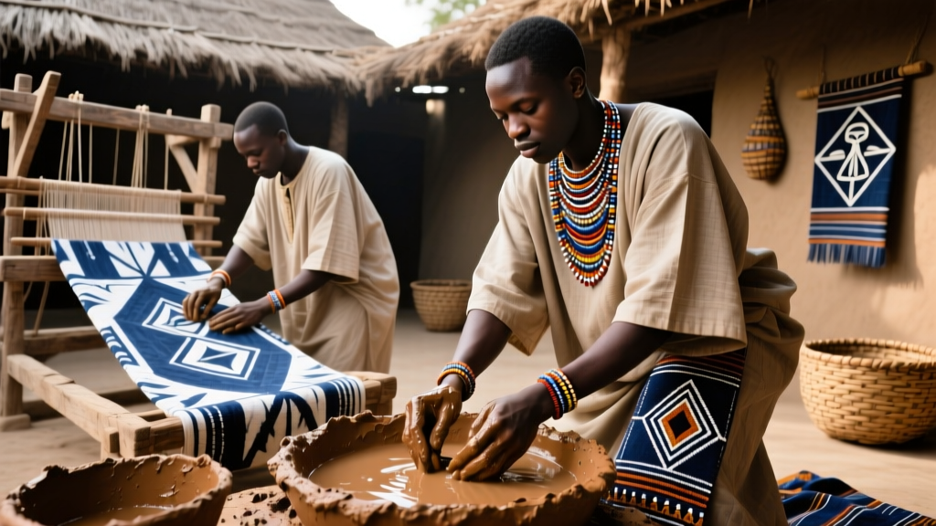 Malian Dogon Bogolanfini Mud Dyeing Ritual Sequences