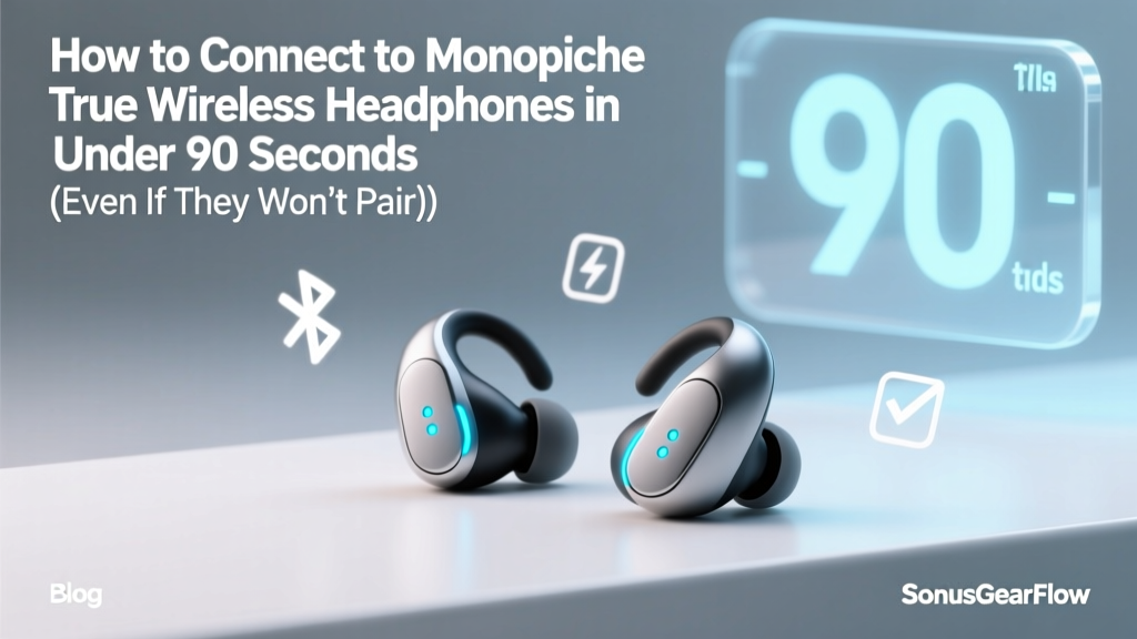 Monoprice True Wireless Headphones Pairing Guide (2026)