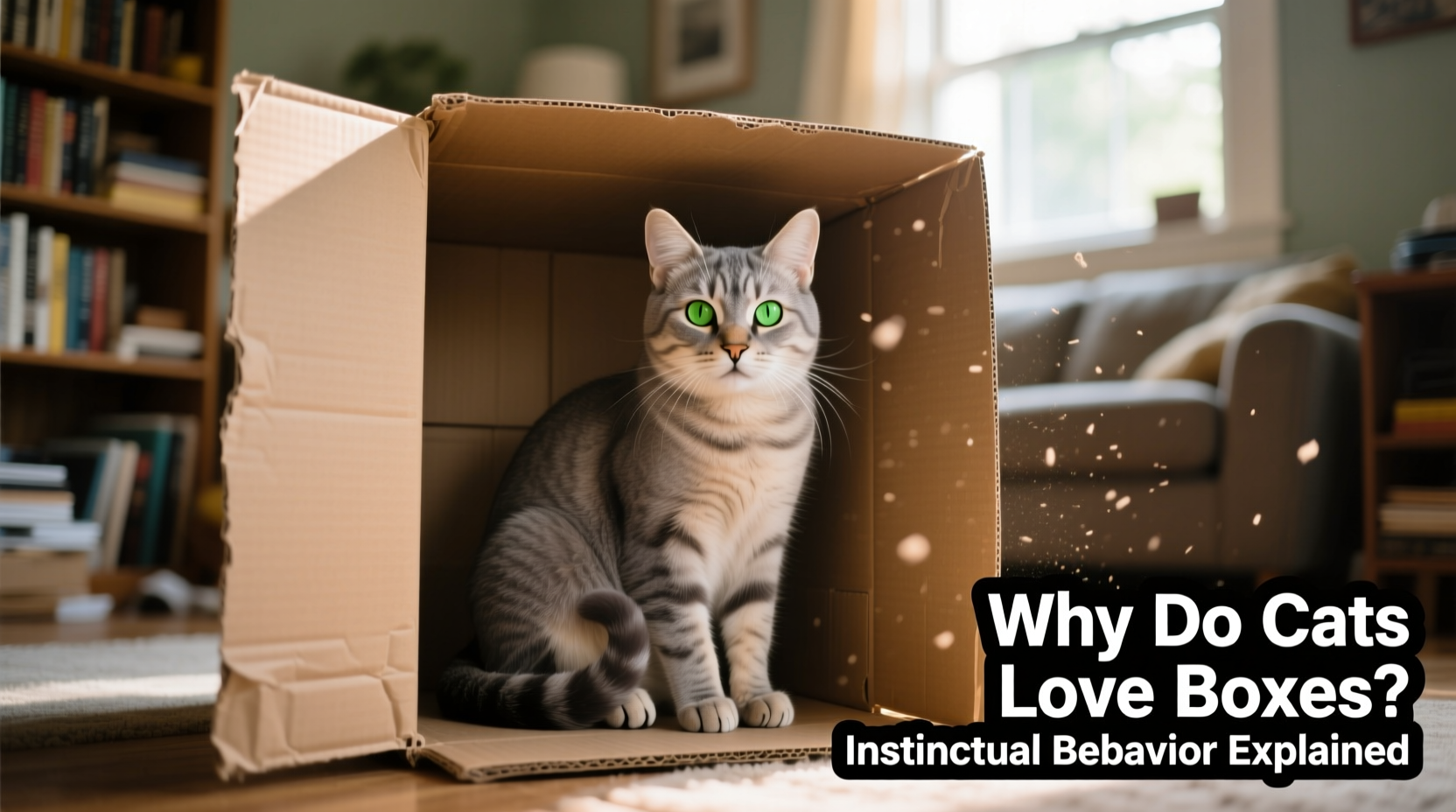 why does my cat sit in boxes larger than themselves instinctual behavior