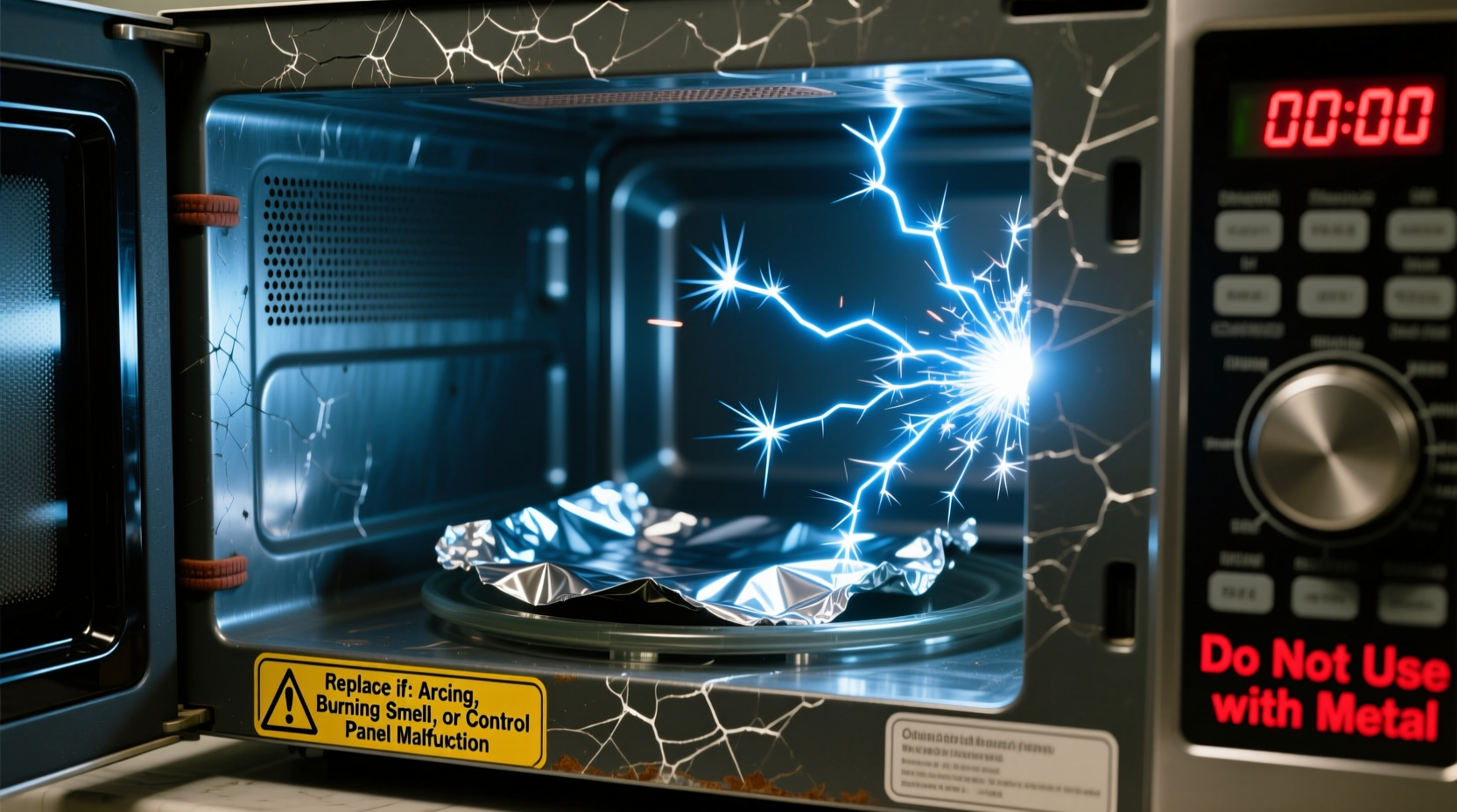 why does my microwave spark and when should i replace it