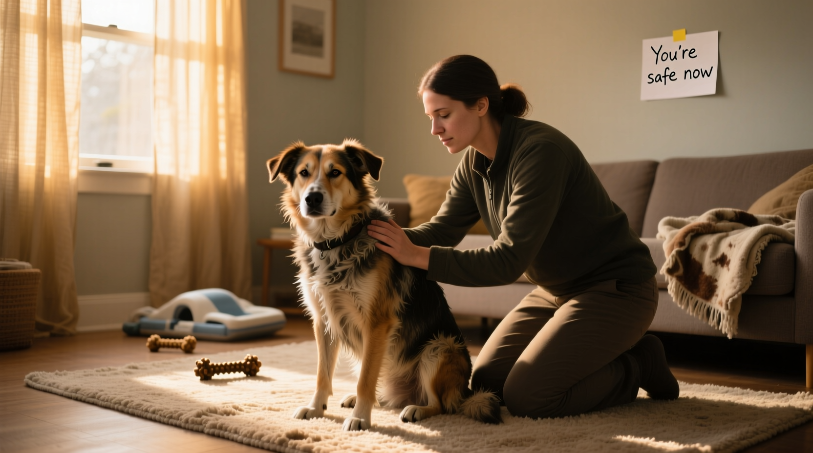 how to calm separation anxiety in rescue dogs quickly