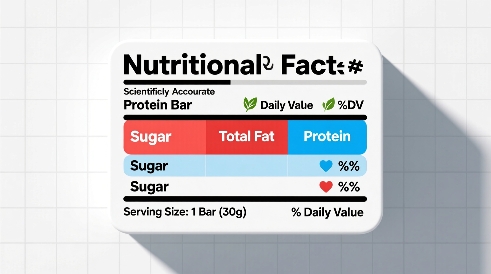 Nutrition label breakdown with highlighted sections