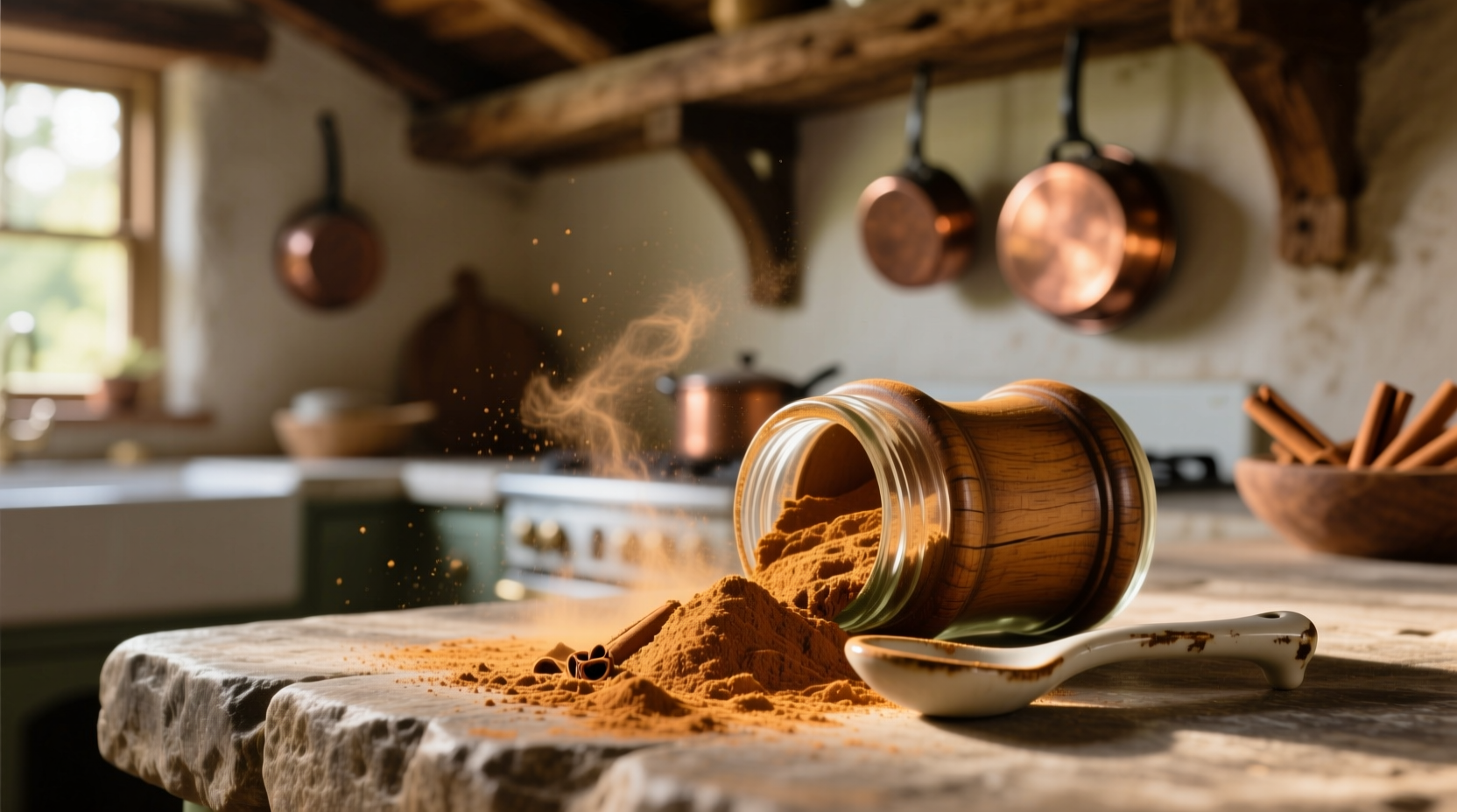 Zimtstangen und gemahlener Zimt in der Küche - praktische Anwendung in Müslis und Backwaren