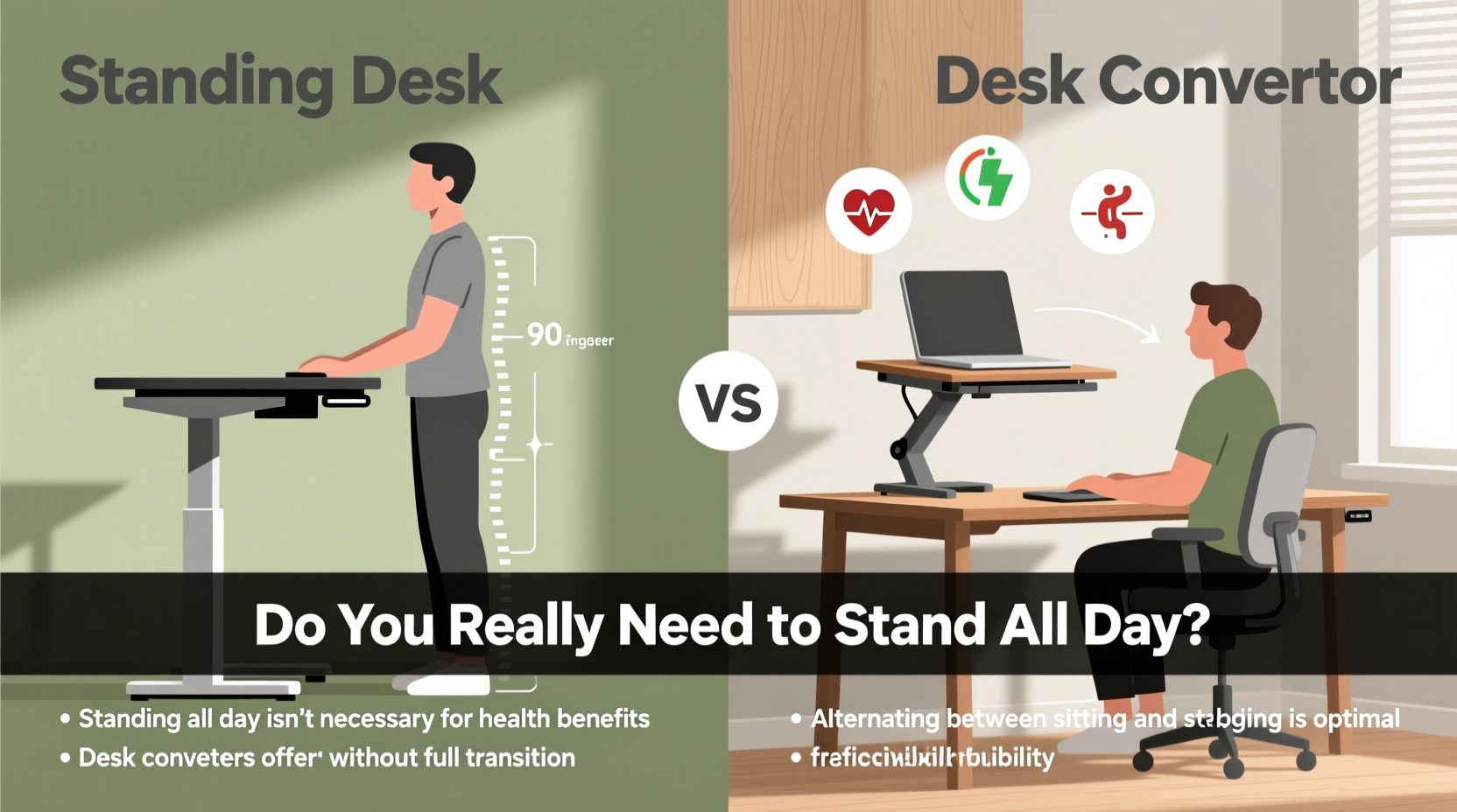 standing desk vs desk converter do you really need to stand all day to be healthy