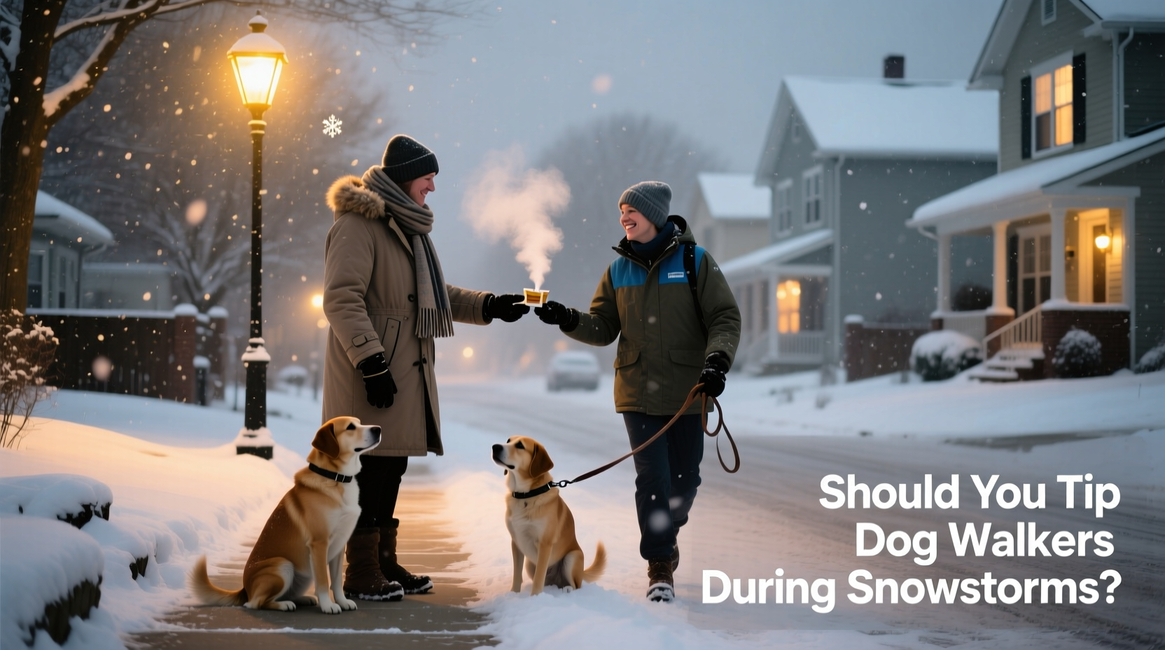 should you tip dog walkers during snowstorms and how much is fair