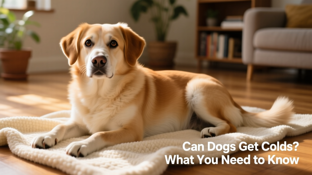 Dog resting comfortably on a soft blanket, eyes open and alert, with clean nose and ears