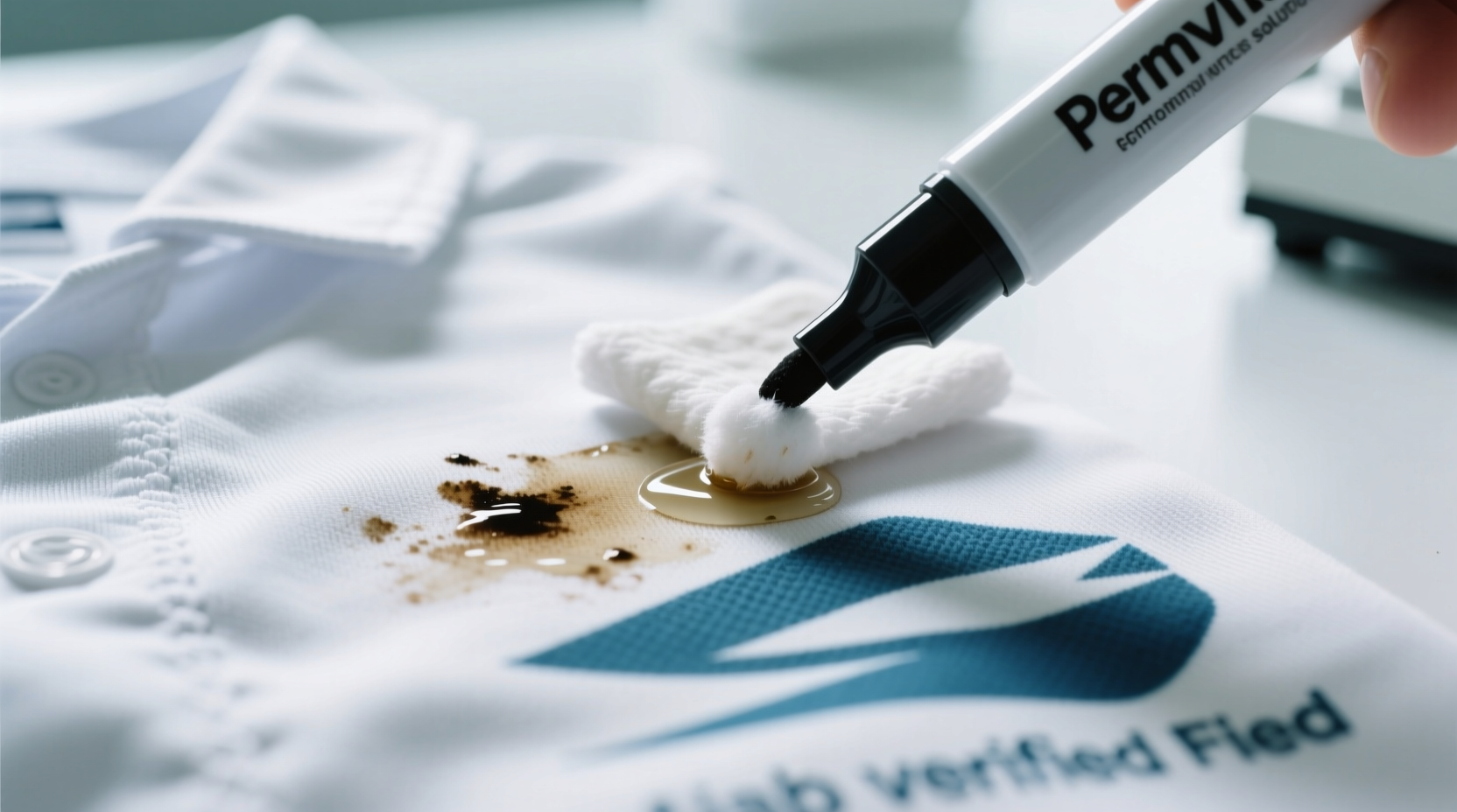permanent marker removal on polyester uniforms
