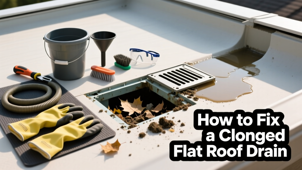 How to Fix a Clogged Flat Roof Drain