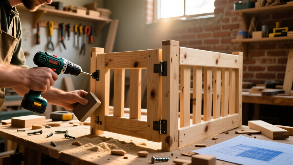 DIY Wooden Pet Gate for Doorways and Stairs