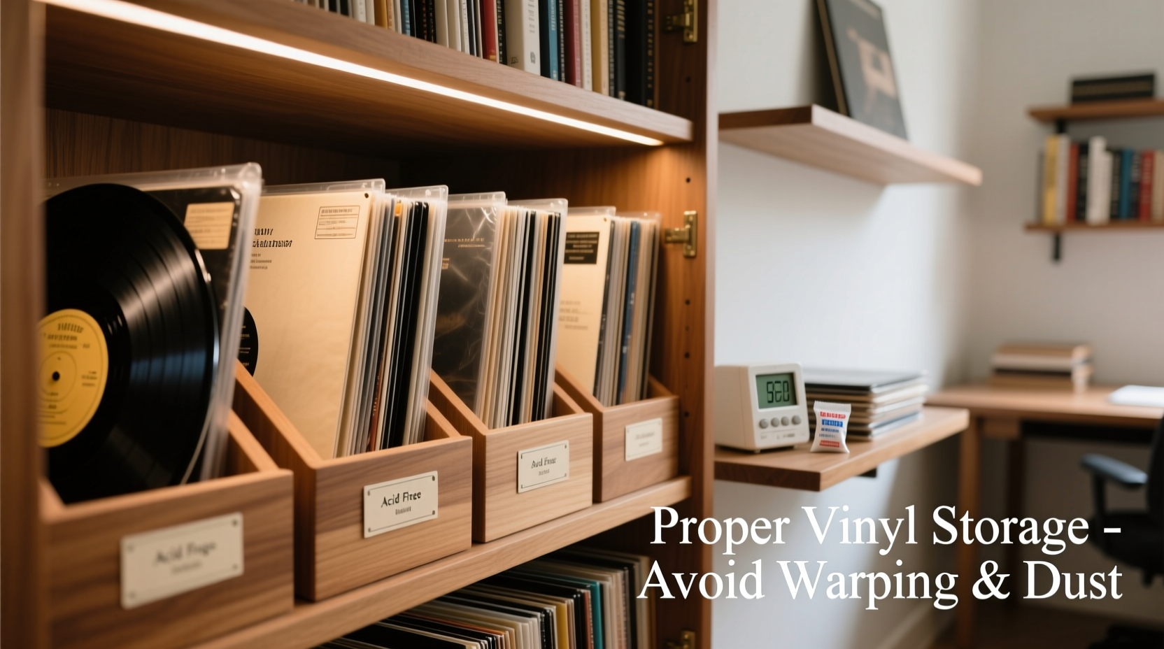 how to properly store vintage vinyl records to prevent warping and dust