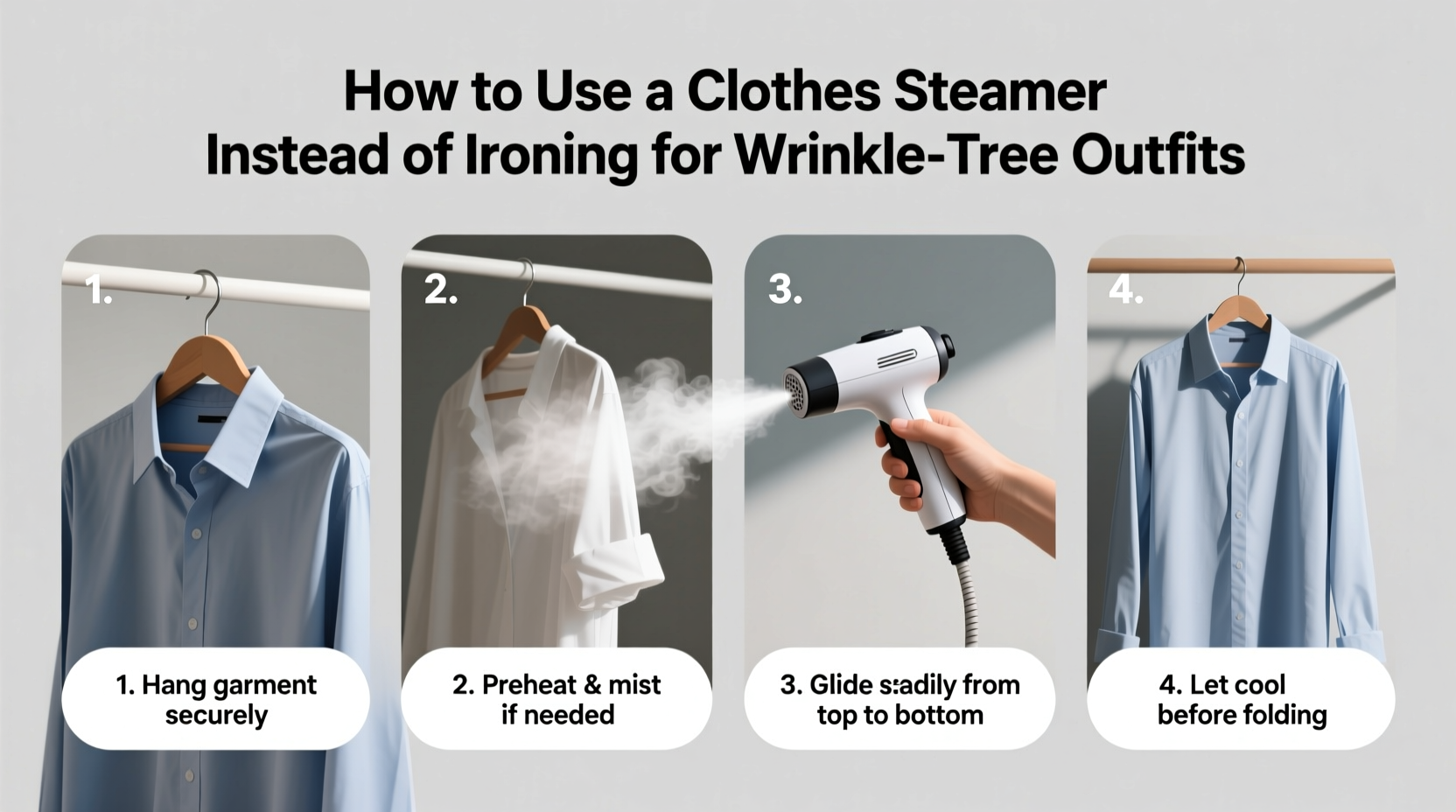 how to use a clothes steamer instead of ironing for wrinkle free outfits
