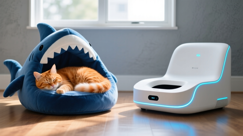Cat in Shark Bed Trend vs. Smart Pet Tech: 2026 Lounger Guide