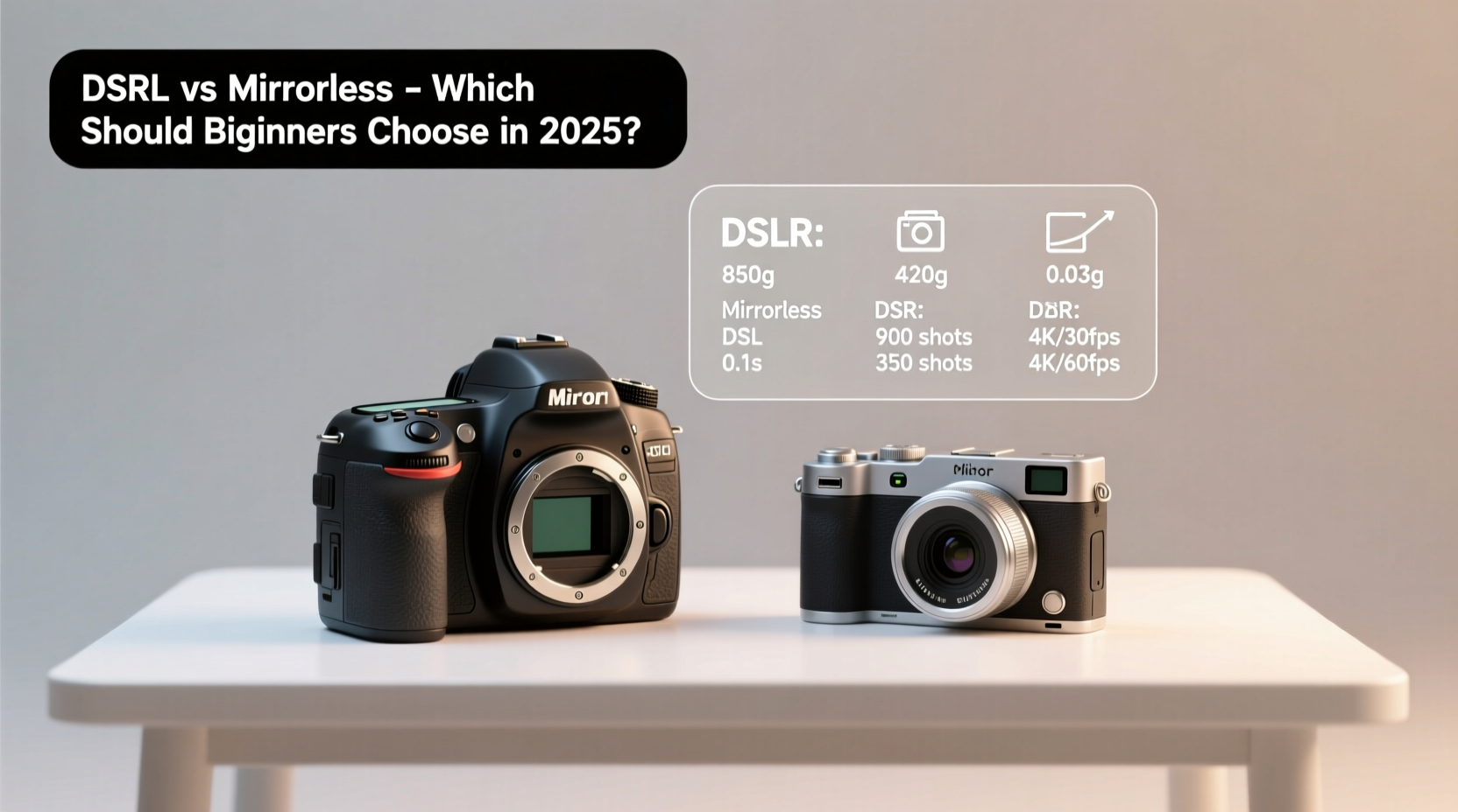 dslr vs mirrorless camera which should beginners start with in 2025
