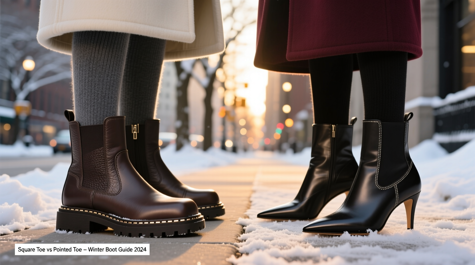 how to choose between square toe and pointed toe boots for winter