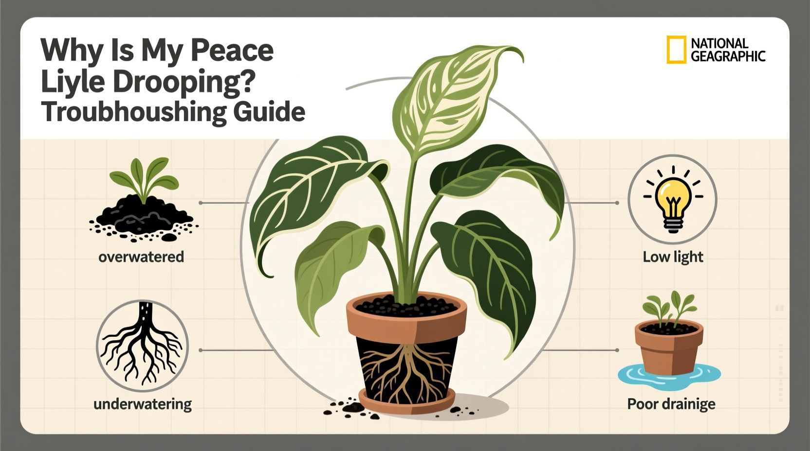 why is my peace lily drooping even after watering troubleshooting tips