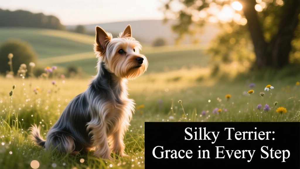silky terrier sitting in grass