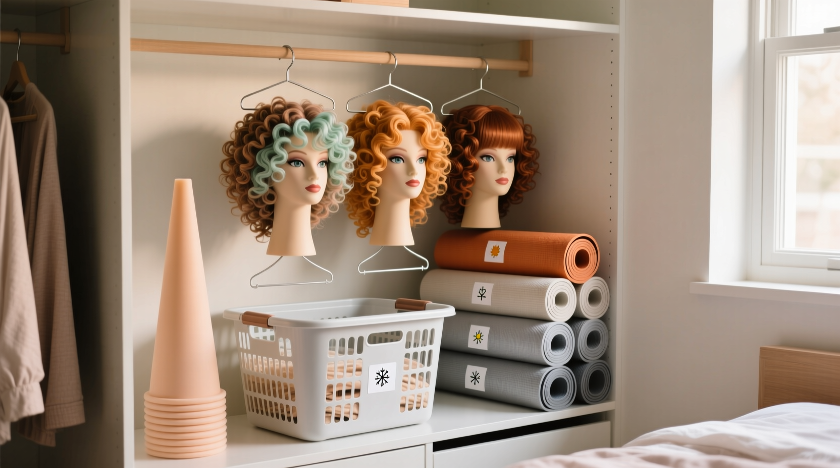 cosplay wig storage without flattening curls