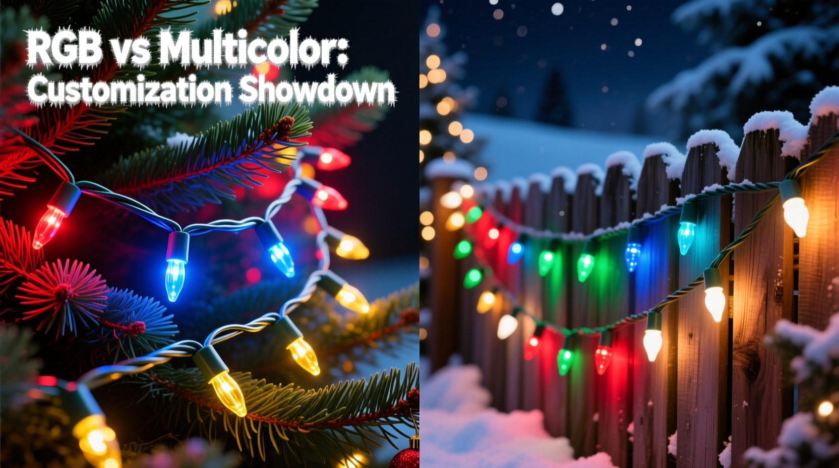 rgb vs multicolor christmas lights which offers more festive customization