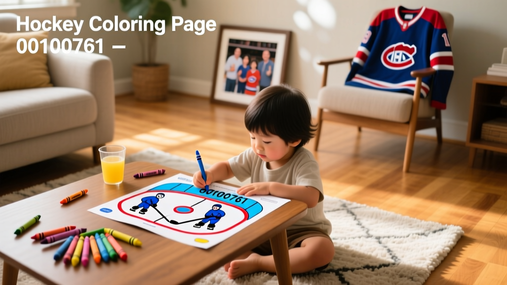Hockey Coloring Pages 00100761: A Practical Resource for Skill Development, Screen-Free Engagement, and Family Connection