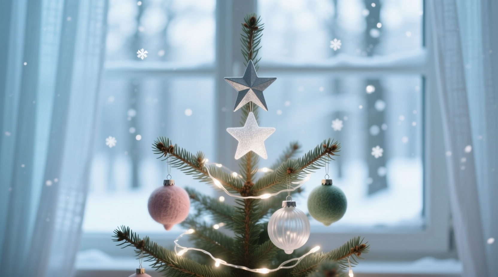 how to create a calming christmas tree using soft lighting and muted tones