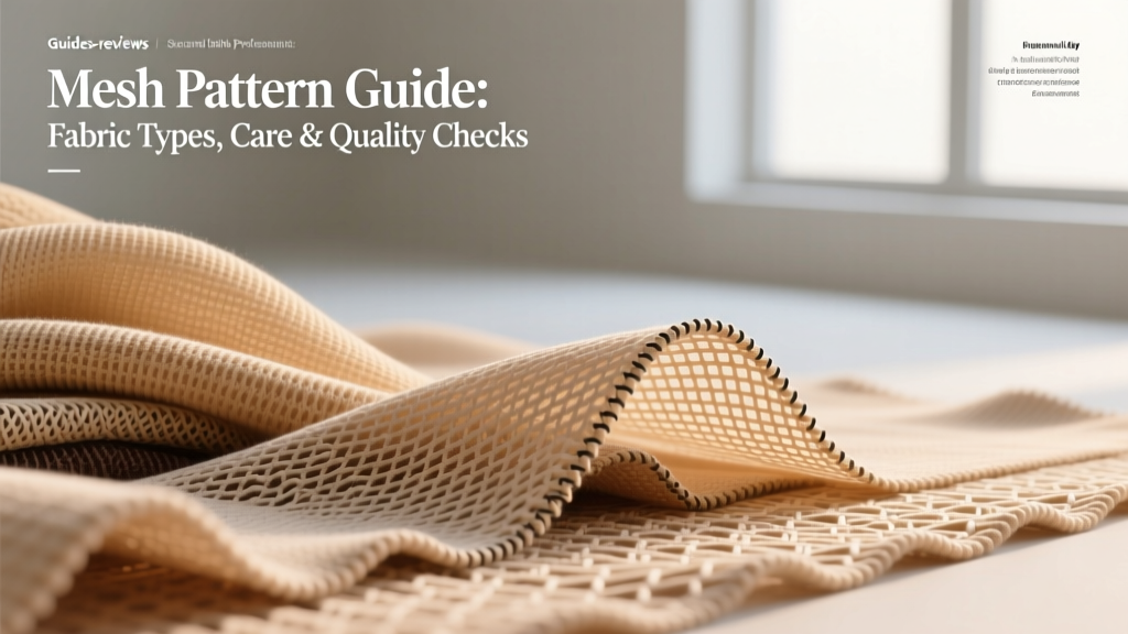 Mesh Pattern Guide: Fabric Types, Care & Quality Checks