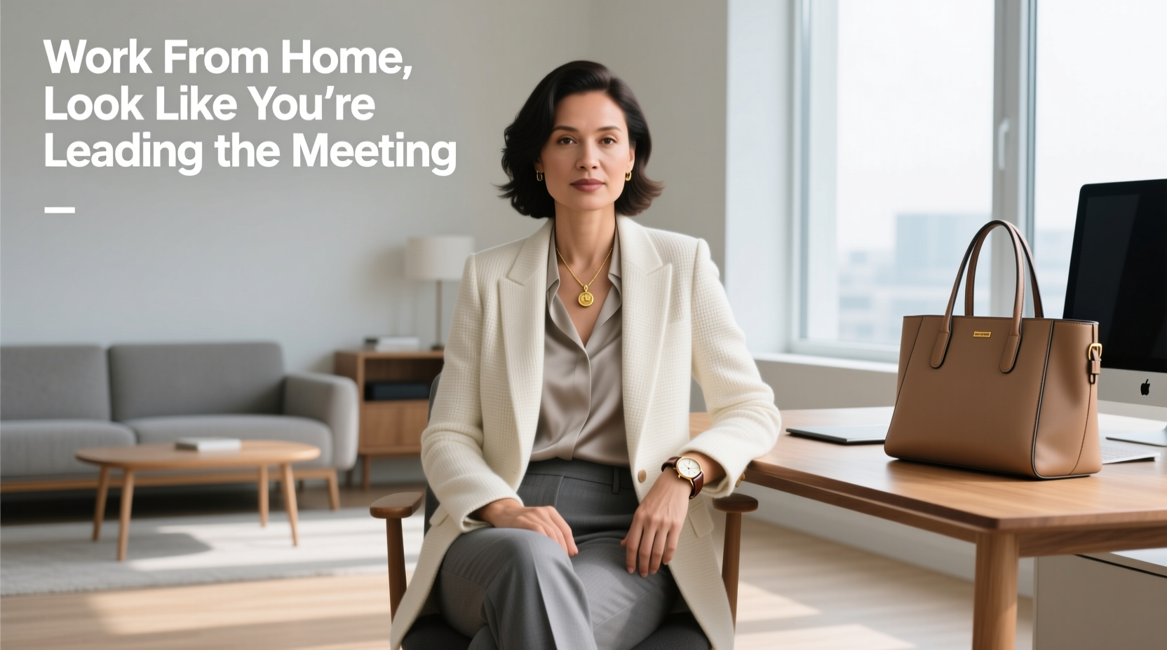 capsule wardrobe for remote workers looking professional on zoom