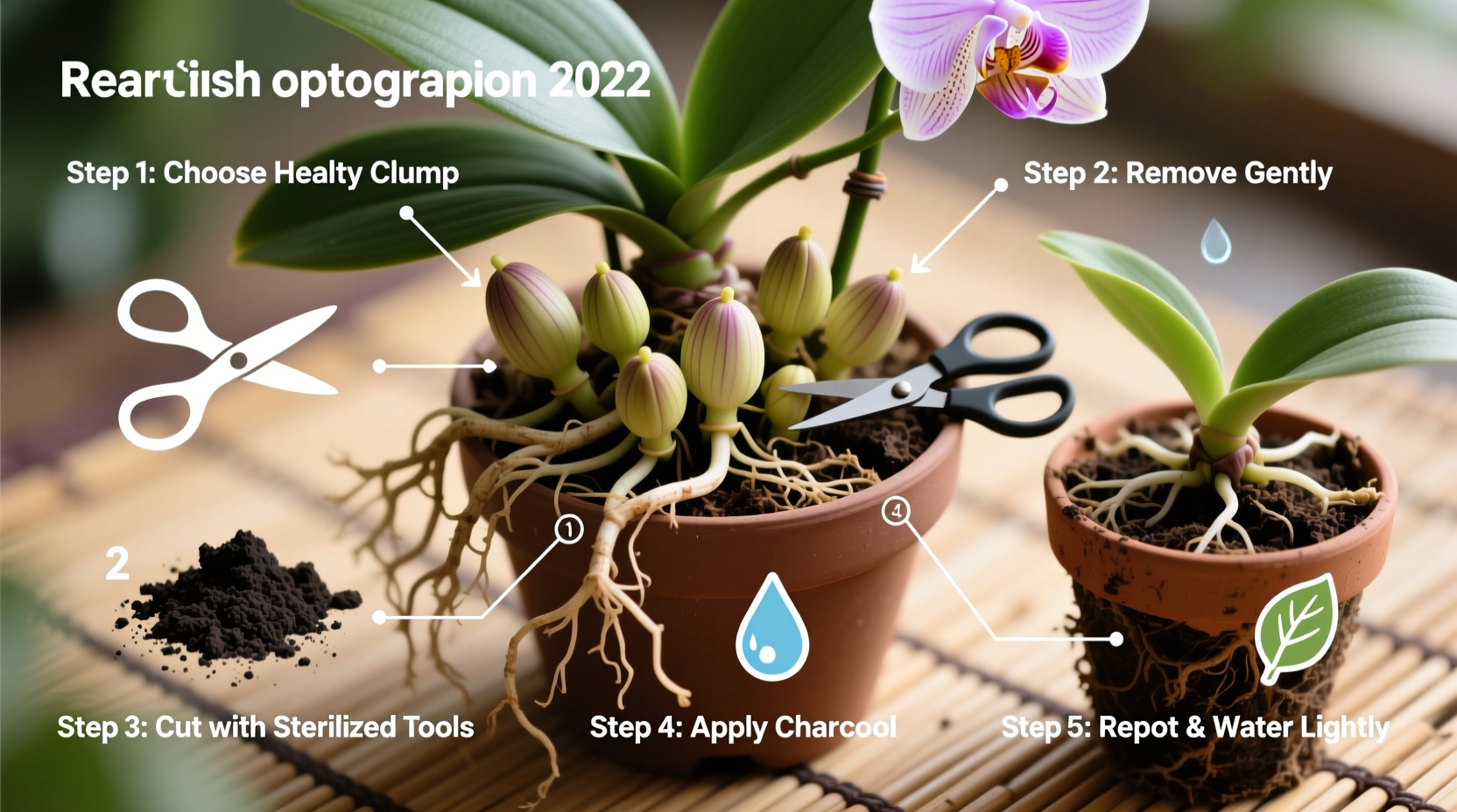 Split Orchids in 3 Steps | TheHomeSprouts