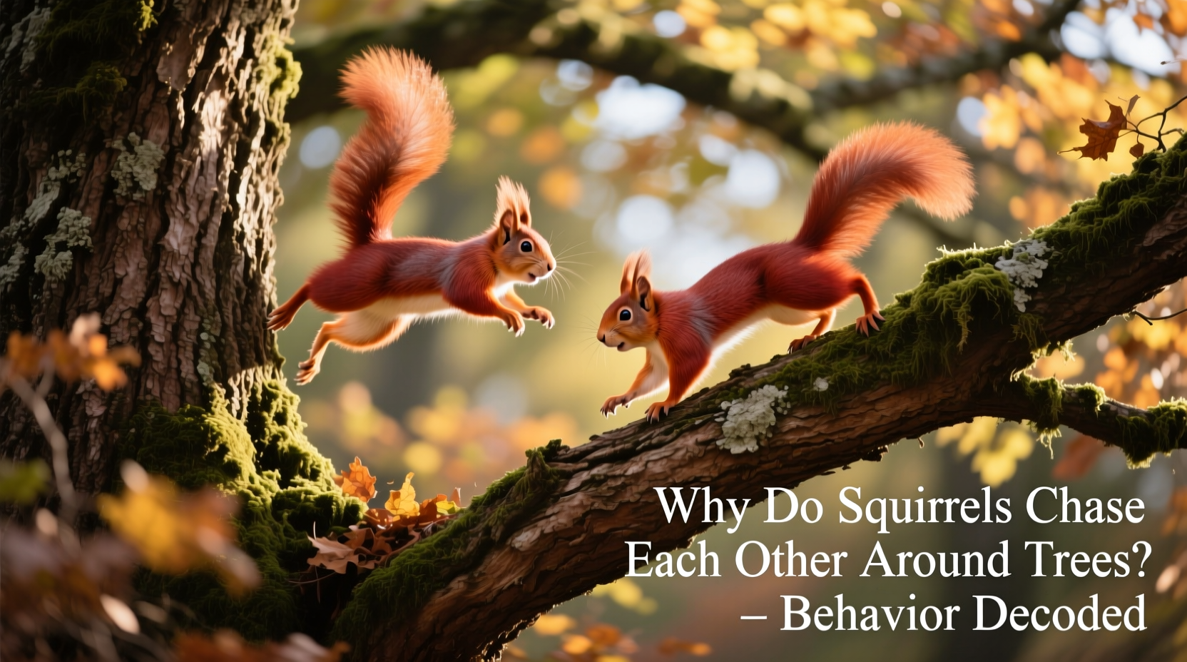 why do squirrels chase each other around trees behavior decoded